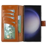 Solidenz Moda Book Samsung S23 Ultra echt leren hoesje - Bruin - 2