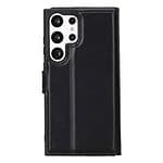 Solidenz Moda Book Samsung S23 Ultra echt leren hoesje - Zwart - 1
