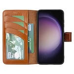 Solidenz Moda Book Samsung S23 echt leren hoesje - Bruin - 2