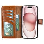 Solidenz Moda Book iPhone 15 Plus echt leren hoesje - Bruin - 2