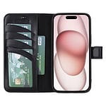 Solidenz Moda Book iPhone 15 Plus echt leren hoesje - Zwart - 3