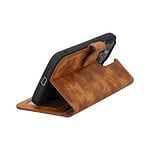 Solidenz Moda Book iPhone 13 Pro Max echt leren hoesje - Lichtbruin - 4