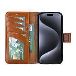 Solidenz Moda Book iPhone 13 Pro echt leren hoesje - Bruin - 2