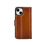 Solidenz Moda Book iPhone 13 echt leren hoesje - Bruin - 1