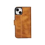Solidenz Moda Book iPhone 13 echt leren hoesje - Lichtbruin - 1
