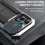 iPhone 15 Pro Max hoesje Fonu metalen stofdichte case zilver - 6