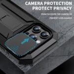 Stofdicht metalen hoes iPhone 15 Pro - Zwart - 4