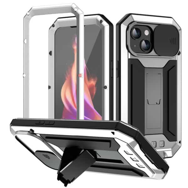 Stofdicht metalen hoes iPhone 15 - Zilver