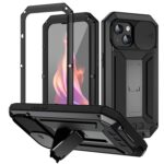 Stofdicht metalen hoes iPhone 15 Plus - Zwart Main Image