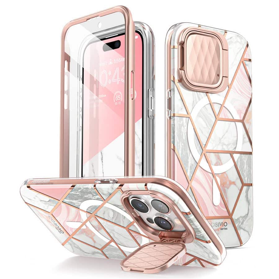 Cosmo iPhone 15 Pro Max Mag Case met Screen protector - Marmer Main Image
