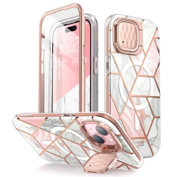Cosmo iPhone 15/14/13 Mag Case met Screen protector - Marmer
