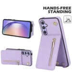 Solidenz Fashion Portemonnee hoesje met koord Samsung Galaxy A55 - Violet - 5
