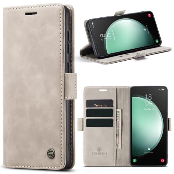 Solidenz Urban Book Samsung Galaxy S23 FE hoesje - Beige
