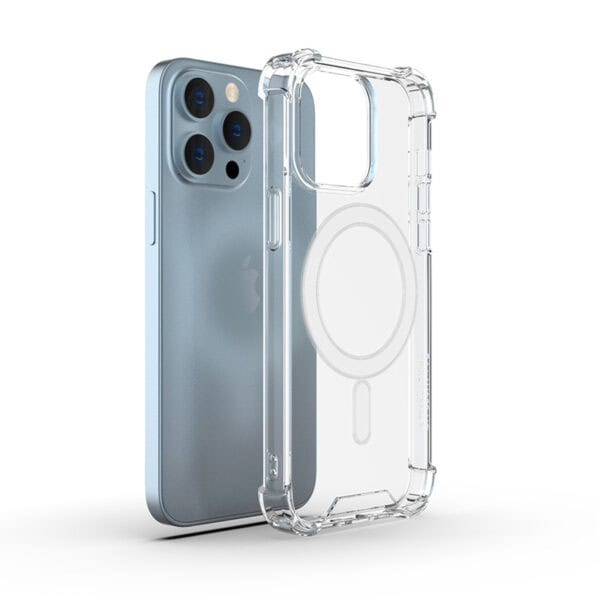 Stevig transparant iPhone 15 Pro Max hoesje met magnetische werking