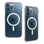 Stevig transparant iPhone 15 Pro Max hoesje met magnetische werking - 1