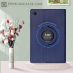 Samsung Galaxy Tab A9 hoes - Hoesje - Case Cover - Bookcase - 360 Draaibaar - Roterend - Met Standaard - Beschermhoes Tab A9 - Blauw - 5