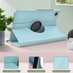 Samsung Galaxy Tab A9 hoes - 8.7 inch - Hoesje - Case Cover - Bookcase - 360 Draaibaar - Roterend - Met Standaard - Beschermhoes Tab A9 - Lichtblauw - 4