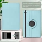 Samsung Galaxy Tab A9 hoes - 8.7 inch - Hoesje - Case Cover - Bookcase - 360 Draaibaar - Roterend - Met Standaard - Beschermhoes Tab A9 - Lichtblauw - 5