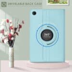 Samsung Galaxy Tab A9 hoes - 8.7 inch - Hoesje - Case Cover - Bookcase - 360 Draaibaar - Roterend - Met Standaard - Beschermhoes Tab A9 - Lichtblauw - 6
