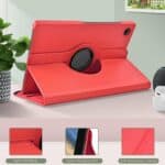 Samsung Galaxy Tab A9 hoes - 8.7 inch - Hoesje - Case Cover - Bookcase - 360 Draaibaar - Roterend - Met Standaard - Beschermhoes Tab A9 - Rood - 4