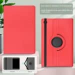 Samsung Galaxy Tab A9 hoes - 8.7 inch - Hoesje - Case Cover - Bookcase - 360 Draaibaar - Roterend - Met Standaard - Beschermhoes Tab A9 - Rood - 6