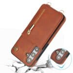 Solidenz Fashion Portemonnee hoesje met koord Samsung Galaxy S24 - Bruin - 3