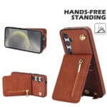 Solidenz Fashion Portemonnee hoesje met koord Samsung Galaxy S24 - Bruin - 4