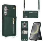 Solidenz Fashion Portemonnee hoesje met koord Samsung Galaxy S24 - Groen Main Image