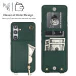 Solidenz Fashion Portemonnee hoesje met koord Samsung Galaxy S24 - Groen - 2