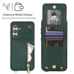 Solidenz Fashion Portemonnee hoesje met koord Samsung Galaxy S24 FE - Groen - 3