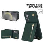 Solidenz Fashion Portemonnee hoesje met koord Samsung Galaxy S24 FE - Groen - 4