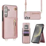 Solidenz Fashion Portemonnee hoesje met koord Samsung Galaxy S24 Plus - Roségoud Main Image