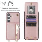 Solidenz Fashion Portemonnee hoesje met koord Samsung Galaxy S24 Plus - Roségoud - 4