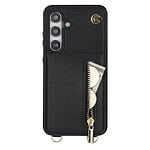 Solidenz Fashion Portemonnee hoesje met koord Samsung Galaxy S24 FE - Zwart - 1