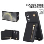 Solidenz Fashion Portemonnee hoesje met koord Samsung Galaxy S24 FE - Zwart - 3