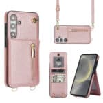 Solidenz Fashion Portemonnee hoesje met koord Samsung Galaxy S24 - Roségoud Main Image