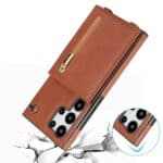 Solidenz Fashion Portemonnee hoesje met koord Samsung Galaxy S24 Ultra - Bruin - 3