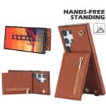 Solidenz Fashion Portemonnee hoesje met koord Samsung Galaxy S24 Ultra - Bruin - 4