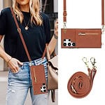 Solidenz Fashion Portemonnee hoesje met koord Samsung Galaxy S24 Ultra - Bruin - 6