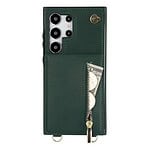 Solidenz Fashion Portemonnee hoesje met koord Samsung Galaxy S24 Ultra - Groen - 1