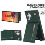 Solidenz Fashion Portemonnee hoesje met koord Samsung Galaxy S24 Ultra - Groen - 4
