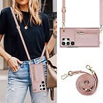 Solidenz Fashion Portemonnee hoesje met koord Samsung Galaxy S25 Ultra - Roségoud - 6