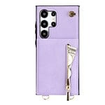 Solidenz Fashion Portemonnee hoesje met koord Samsung Galaxy S24 Ultra - Violet - 1