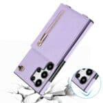 Solidenz Fashion Portemonnee hoesje met koord Samsung Galaxy S24 Ultra - Violet - 3