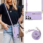 Solidenz Fashion Portemonnee hoesje met koord Samsung Galaxy S24 Ultra - Violet - 6