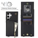 Solidenz Fashion Portemonnee hoesje met koord Samsung Galaxy S24 Ultra - Zwart - 2