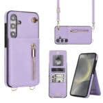 Solidenz Fashion Portemonnee hoesje met koord Samsung Galaxy S24 - Violet Main Image