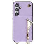 Solidenz Fashion Portemonnee hoesje met koord Samsung Galaxy S24 - Violet - 1