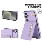 Solidenz Fashion Portemonnee hoesje met koord Samsung Galaxy S24 - Violet - 4
