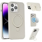 iPhone 15 Pro Max hoesje MagSafe magnetisch telefoonhoesje met standaard beige Main Image